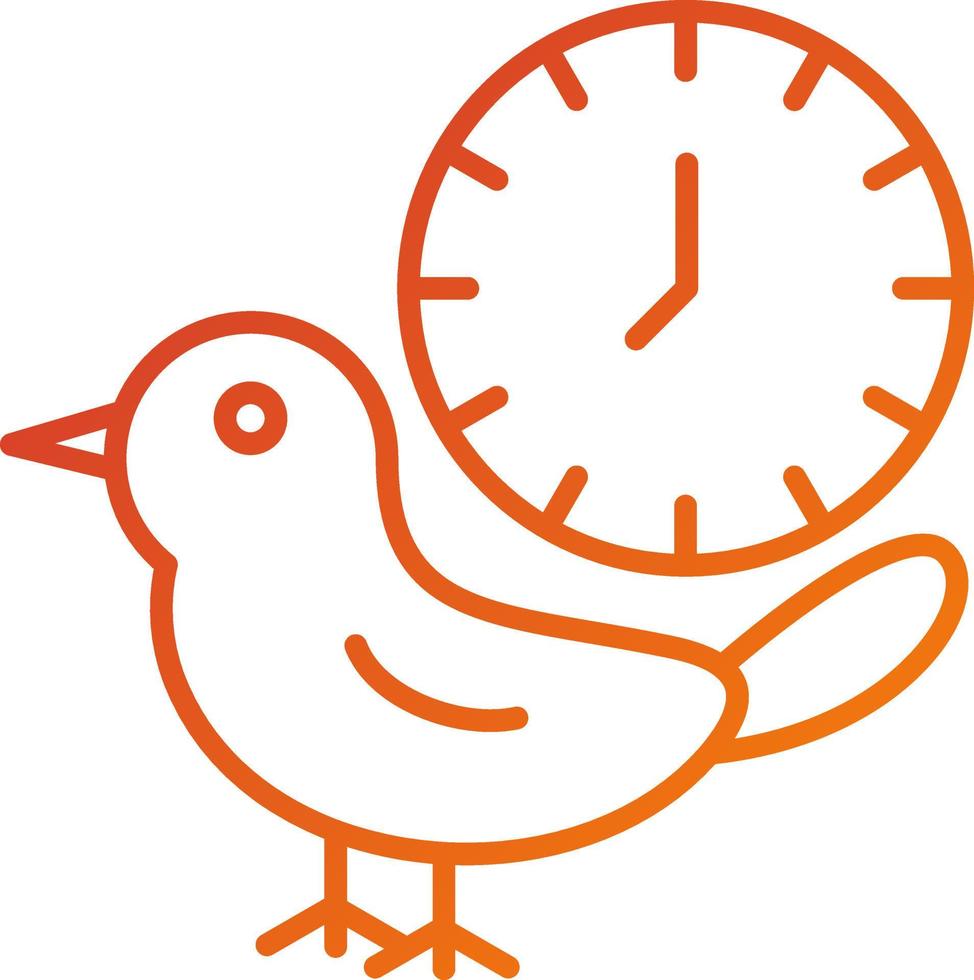 Early Bird Icon Style vector
