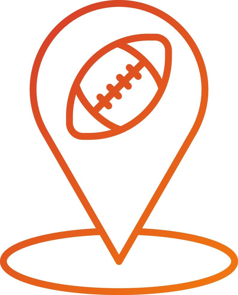 Rugby Location Icon Style vector