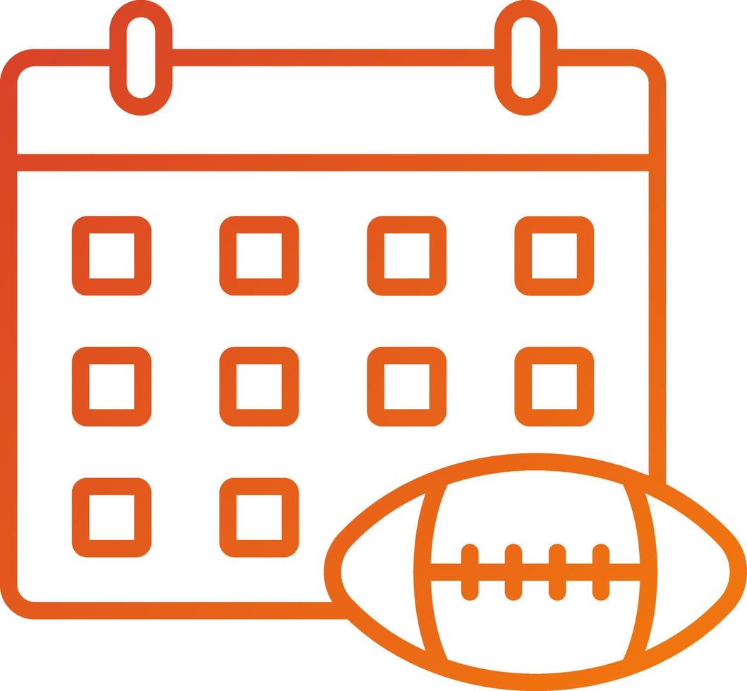 Rugby Match Date Icon Style vector