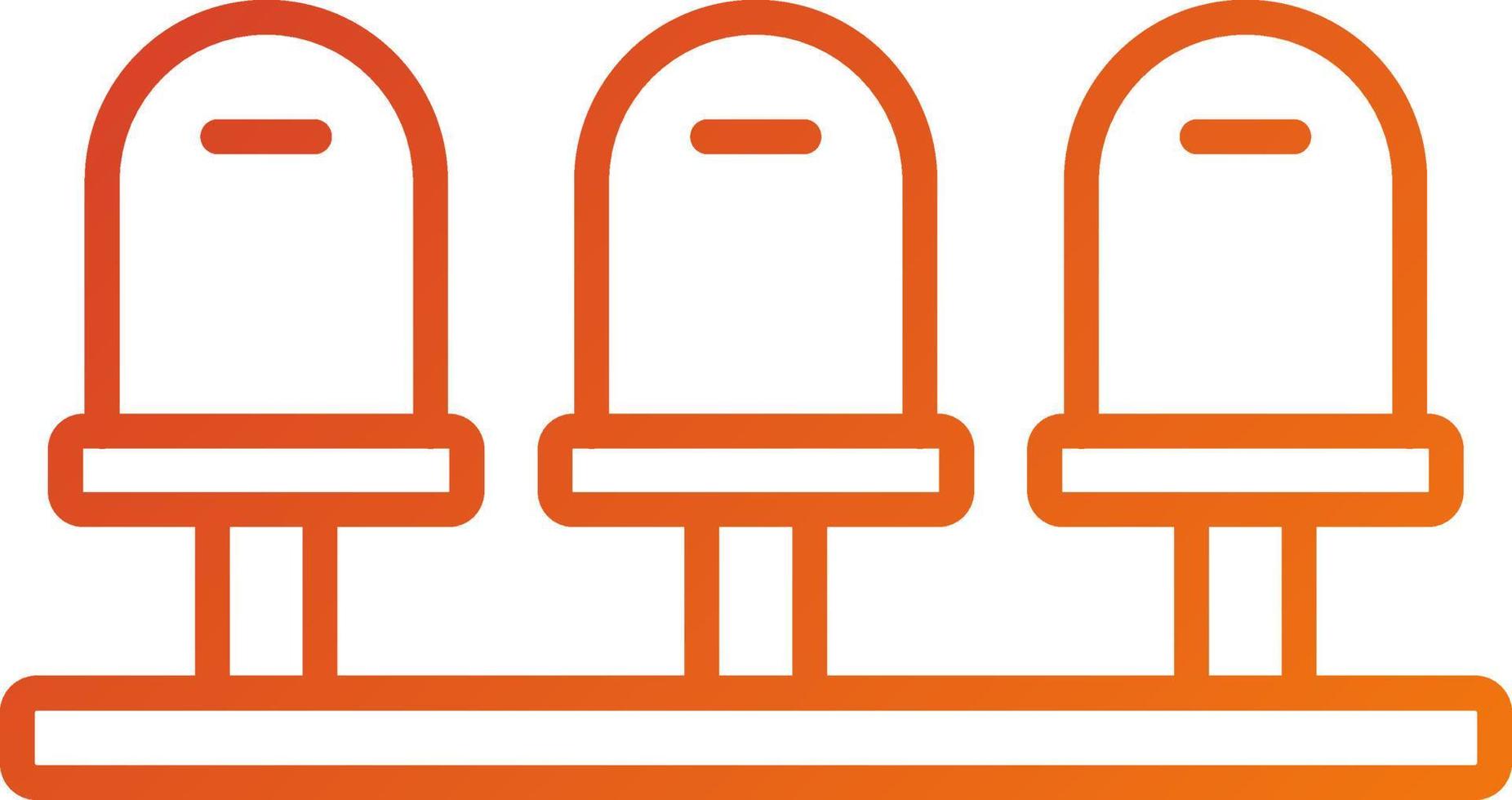 Stadium Seats Icon Style vector