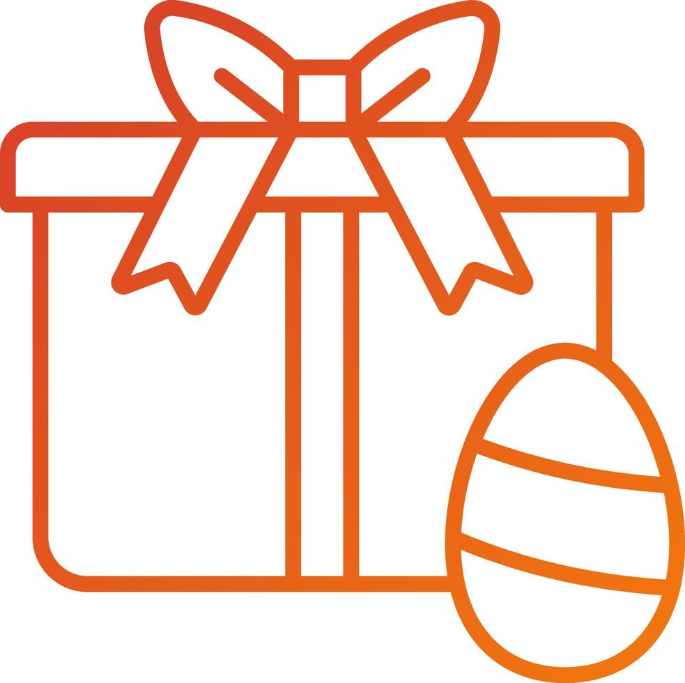 Easter Gift Icon Style vector