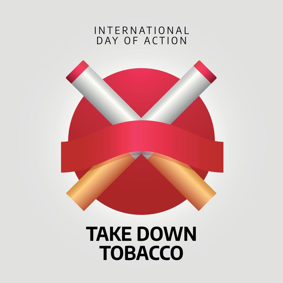 vector graphic of Take Down Tobacco National Day of Action good for