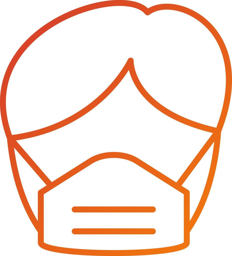 Man Wearing Mask Icon Style vector