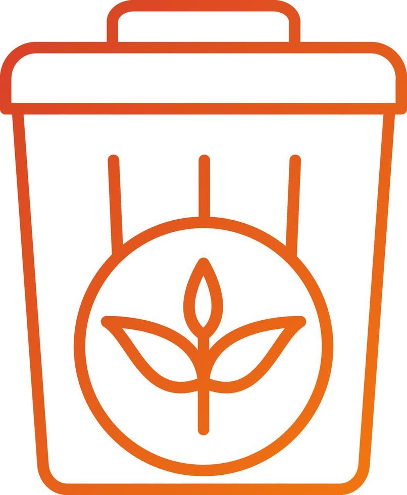 Plant Trash Icon Style vector