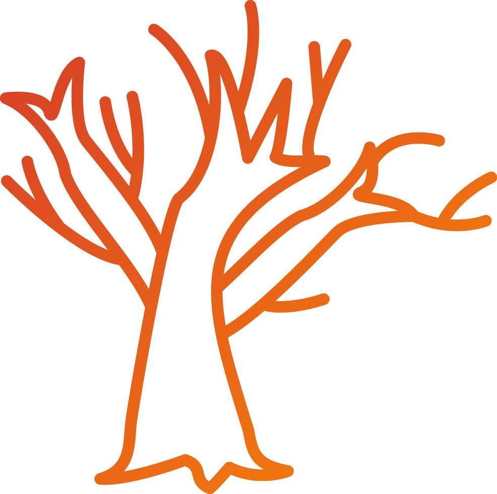 Dry Tree Icon Style vector