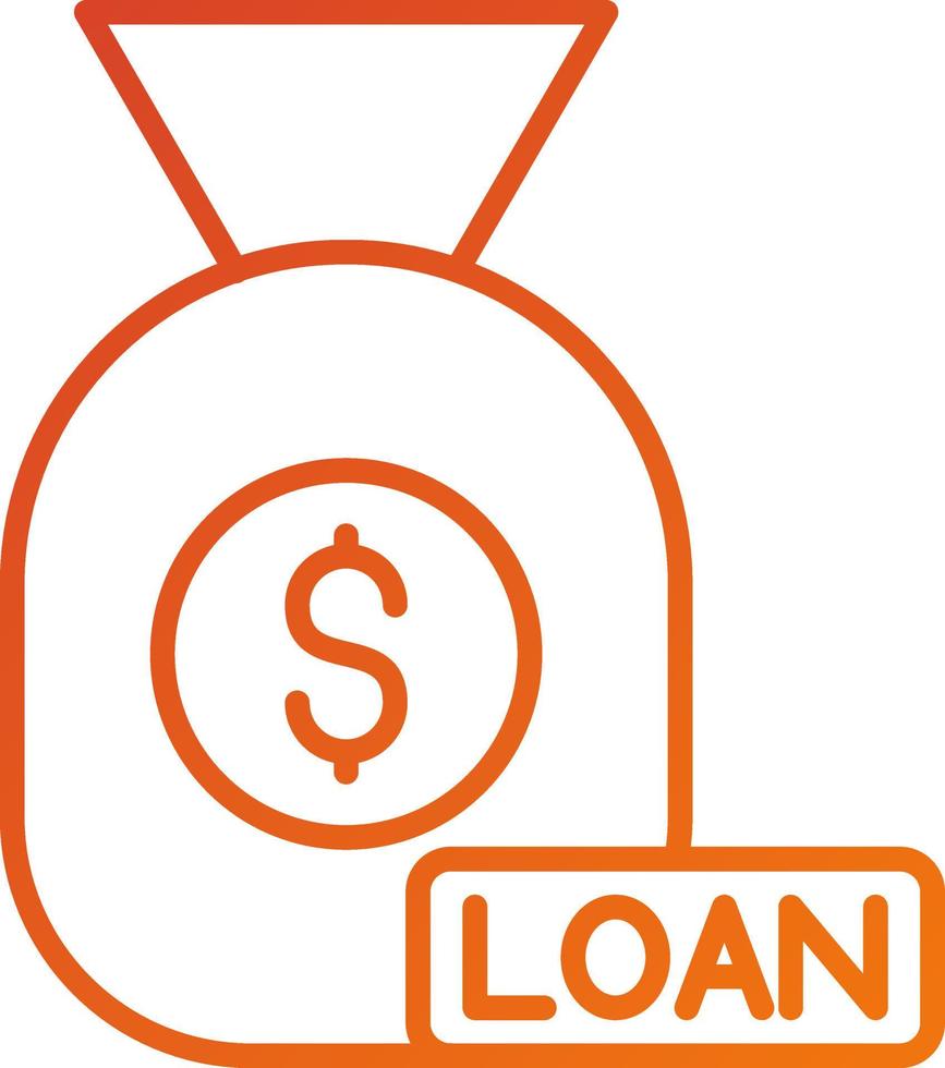 Loan Money Icon Style vector