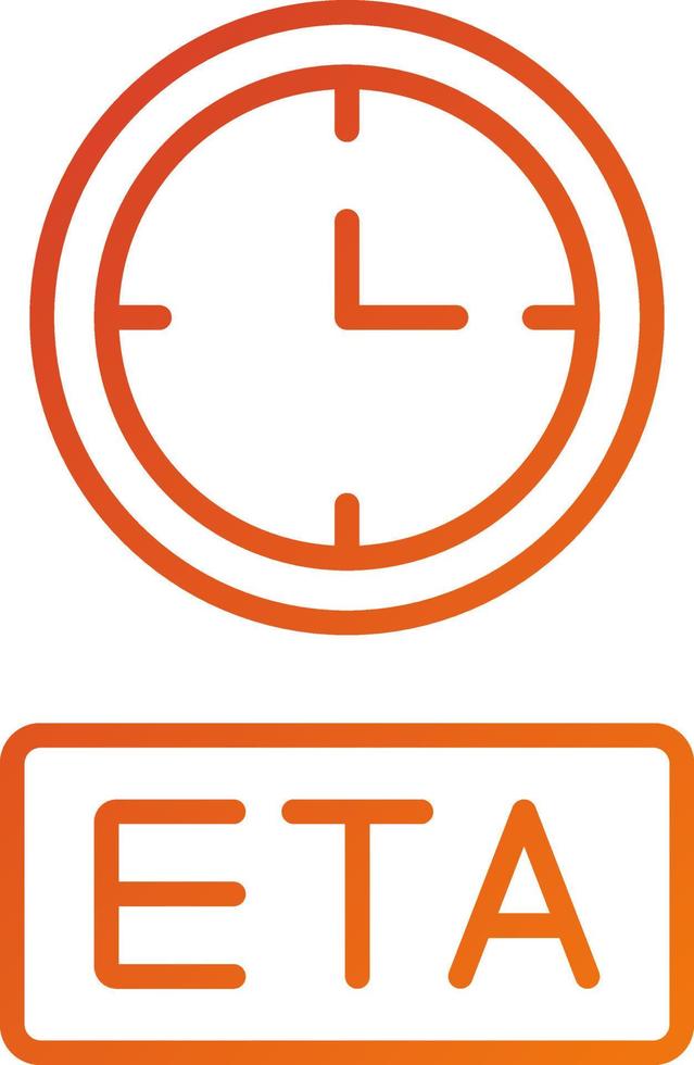 eta icono estilo vector