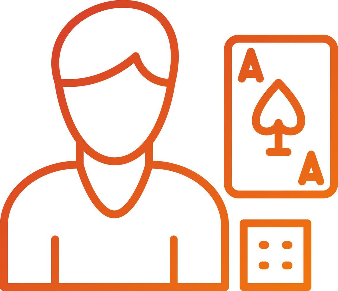 Gambling Addiction Icon Style vector