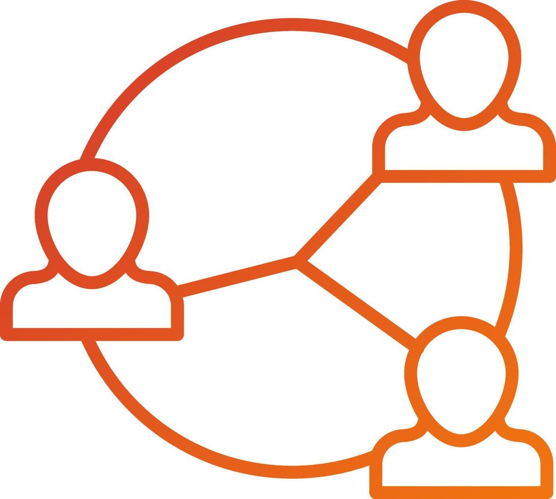 Networking with People Icon Style vector
