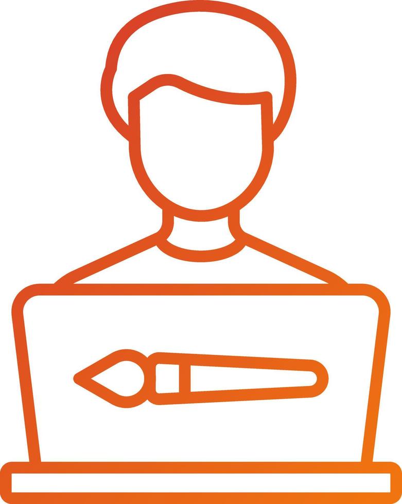 Graphic Designer Icon Style vector