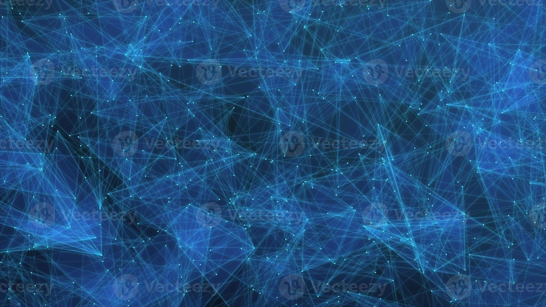 Blue glow plexus triangle background photo