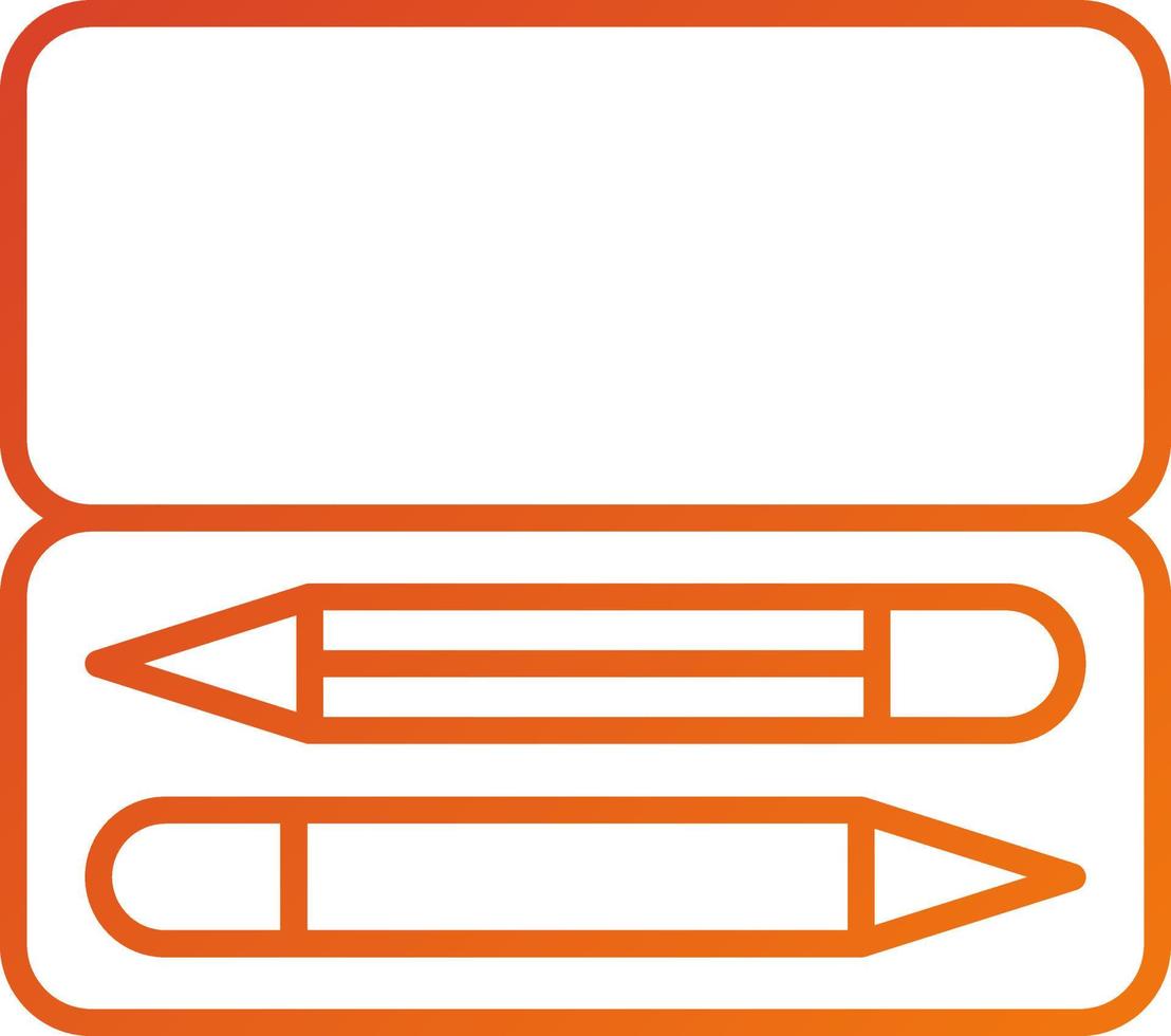 Pencil Box Icon Style vector