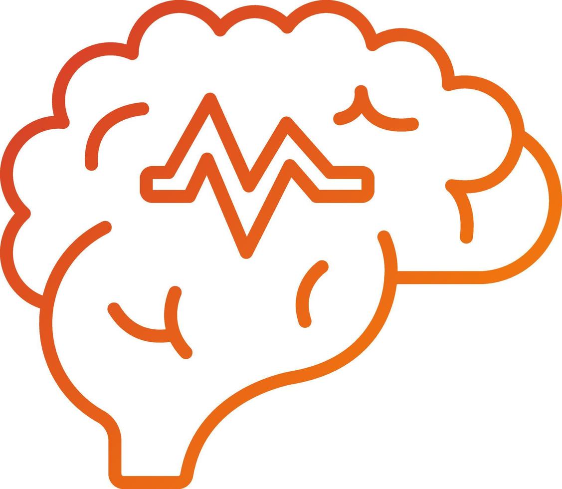 Human Brain Icon Style vector