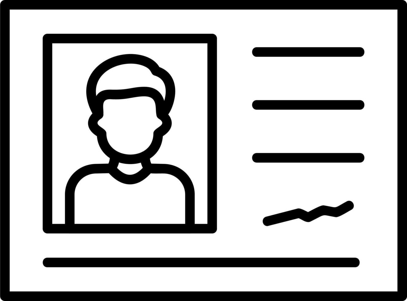 Identification Card vector icon