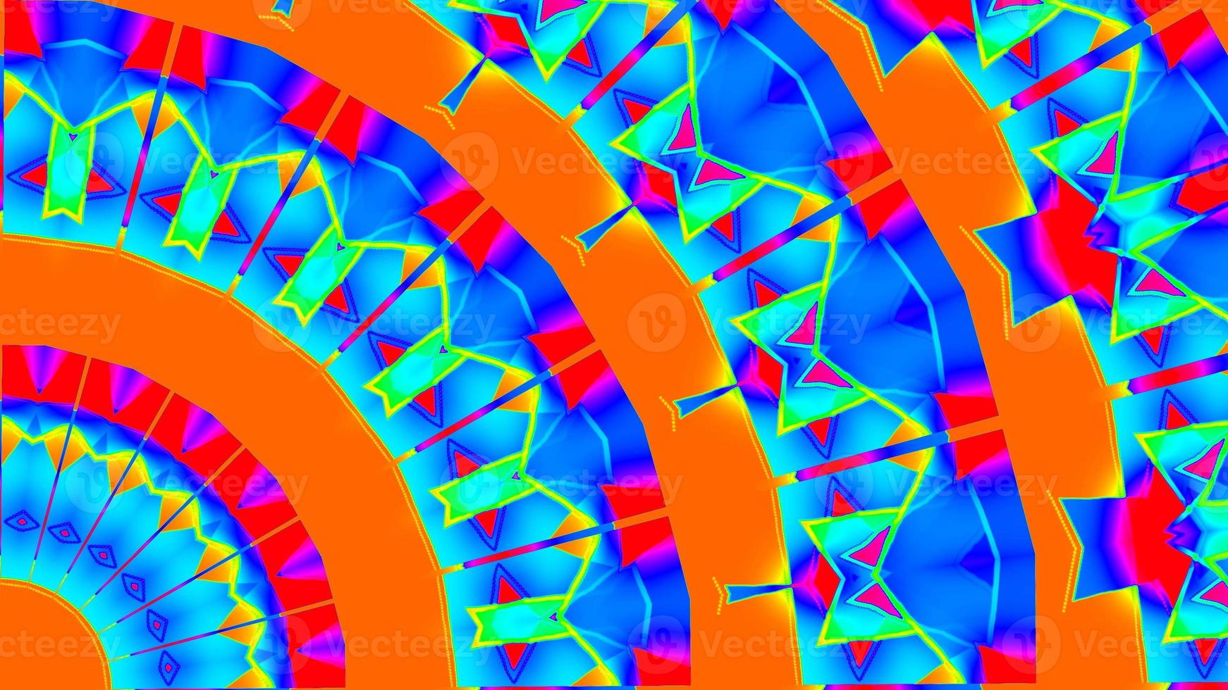 Colorful vibrant kaleidoscope pattern background photo