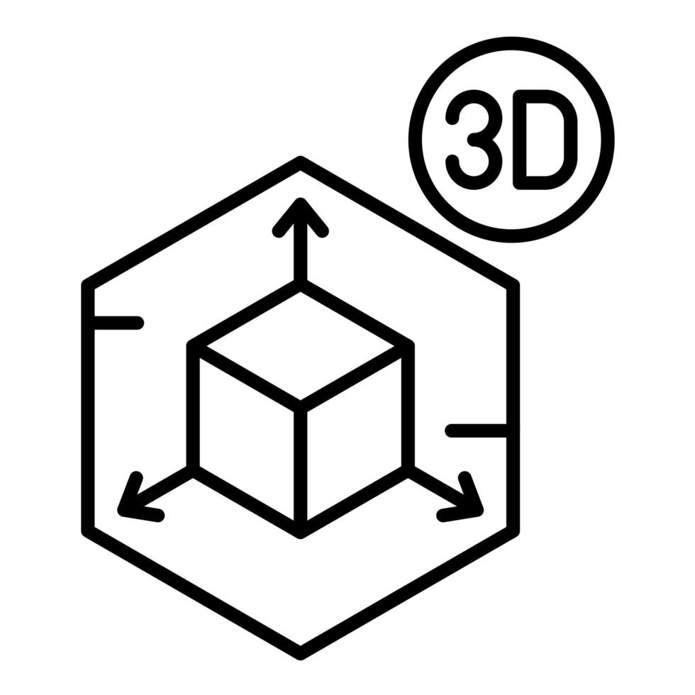 3D Object vector icon