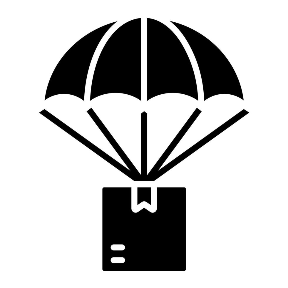 Parachute Delivery vector icon