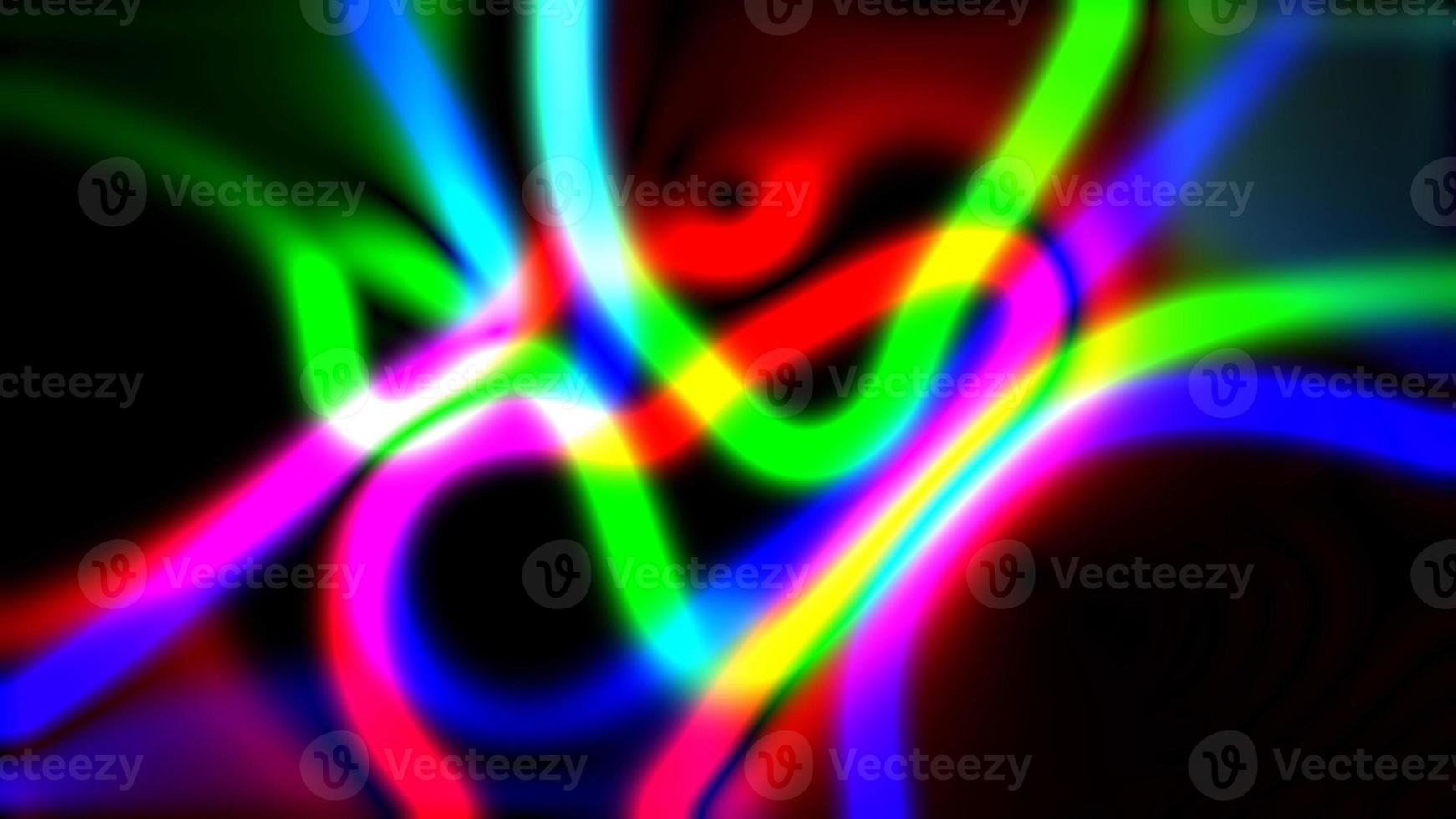 Colorful strands strip glow in dark background photo