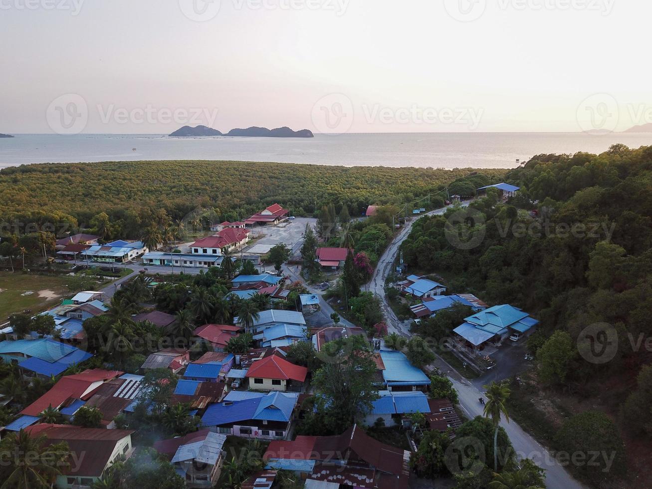 Aerial view Malays village photo