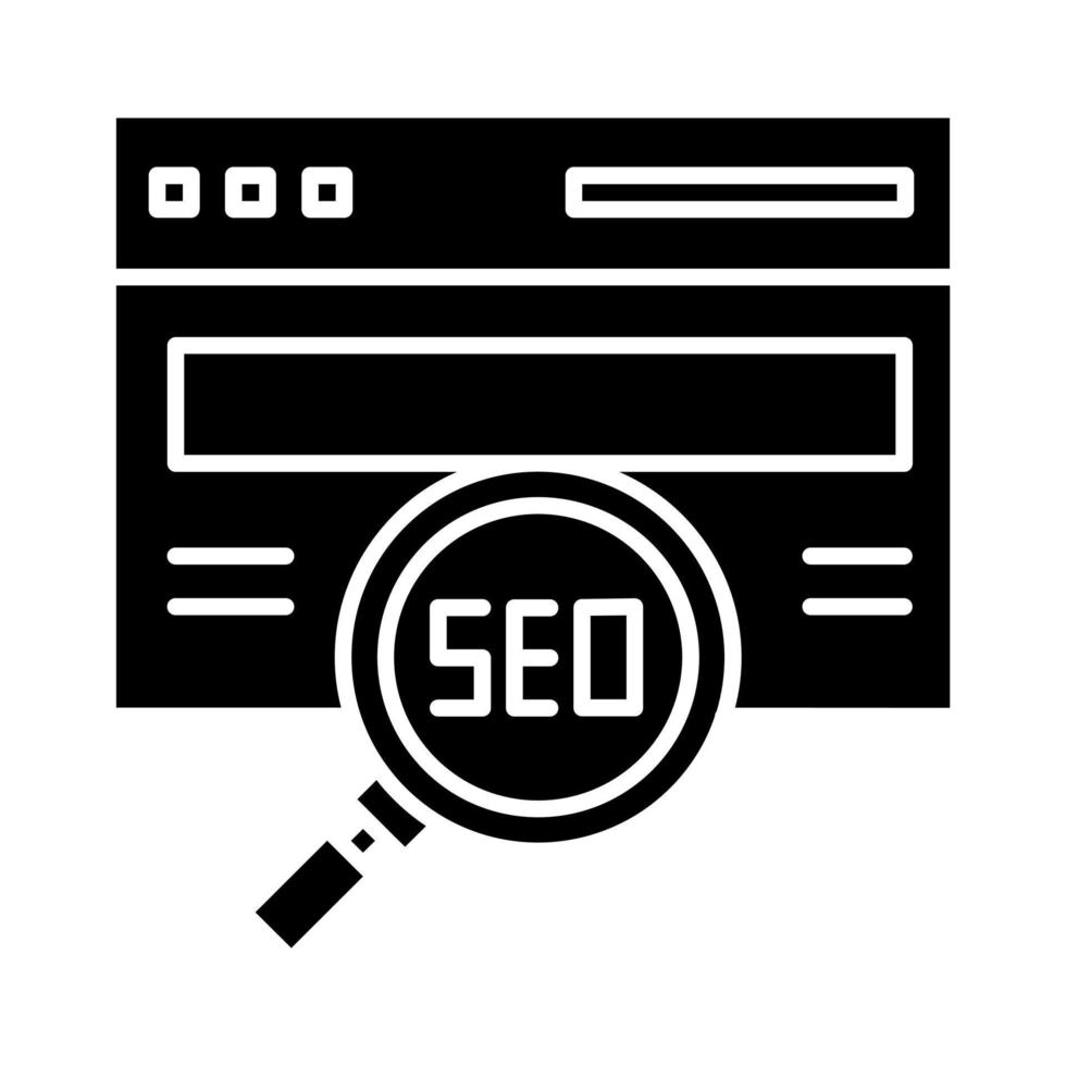 sitio web seo vector icono