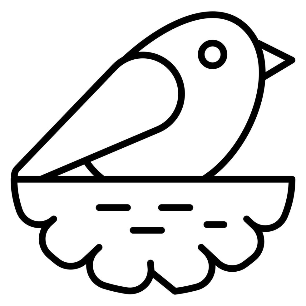 Brids in Nest vector icon