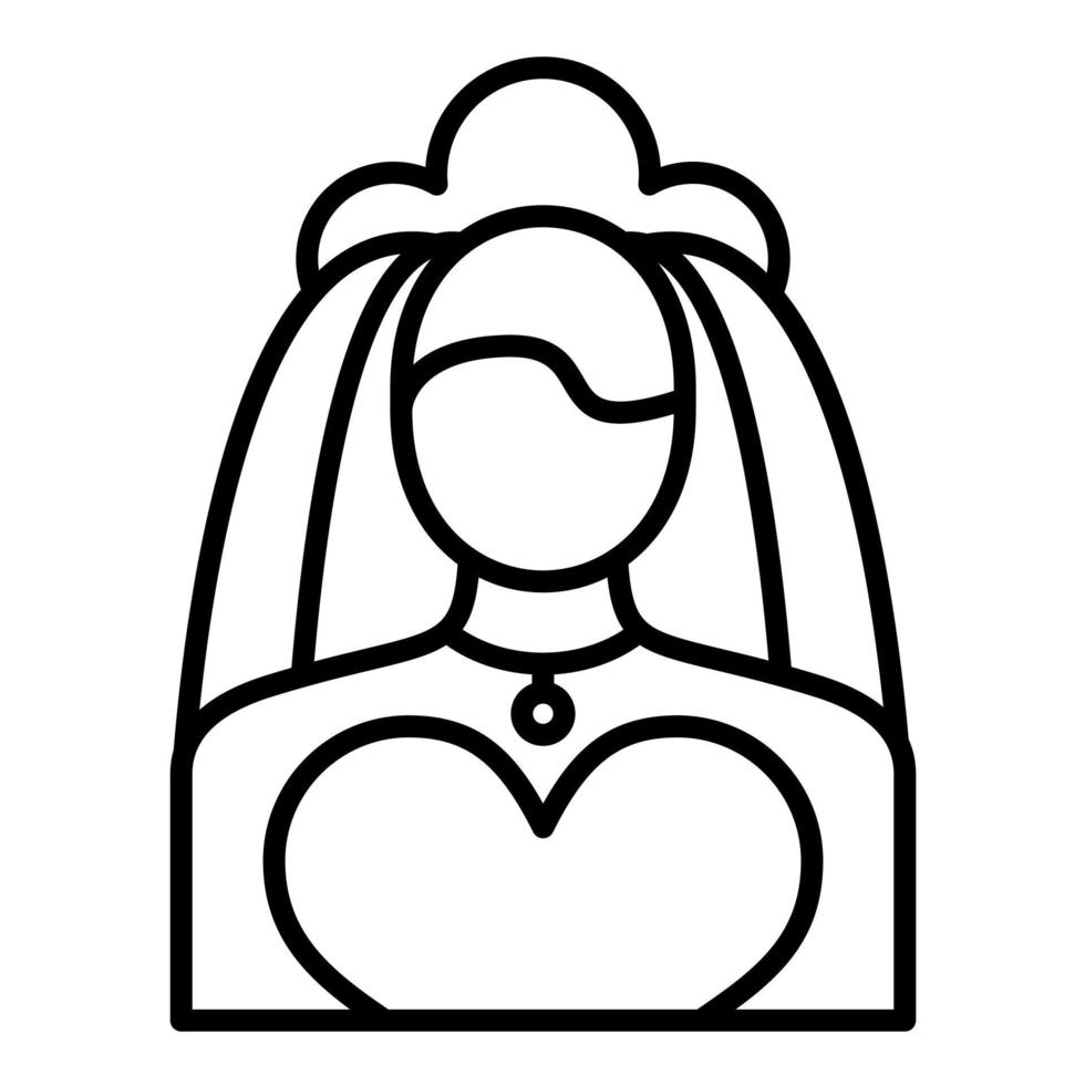 Bride vector icon