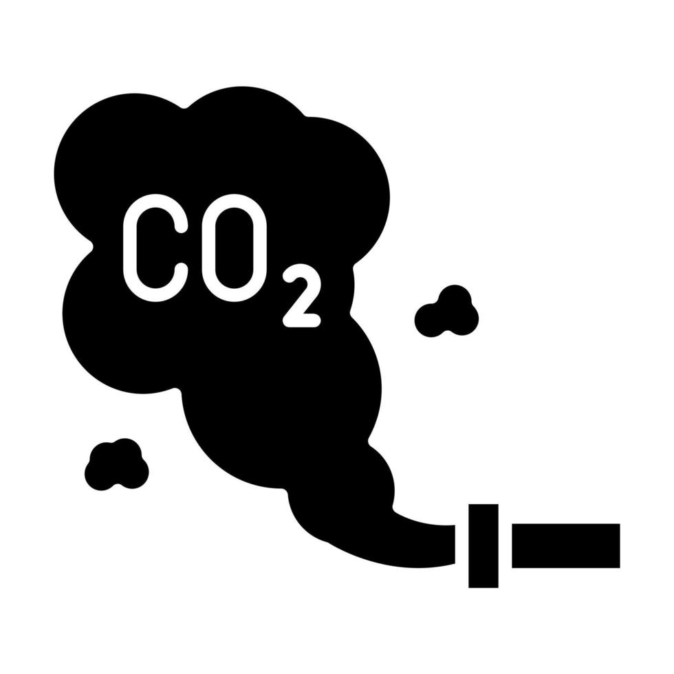 icono de vector de dióxido de carbono