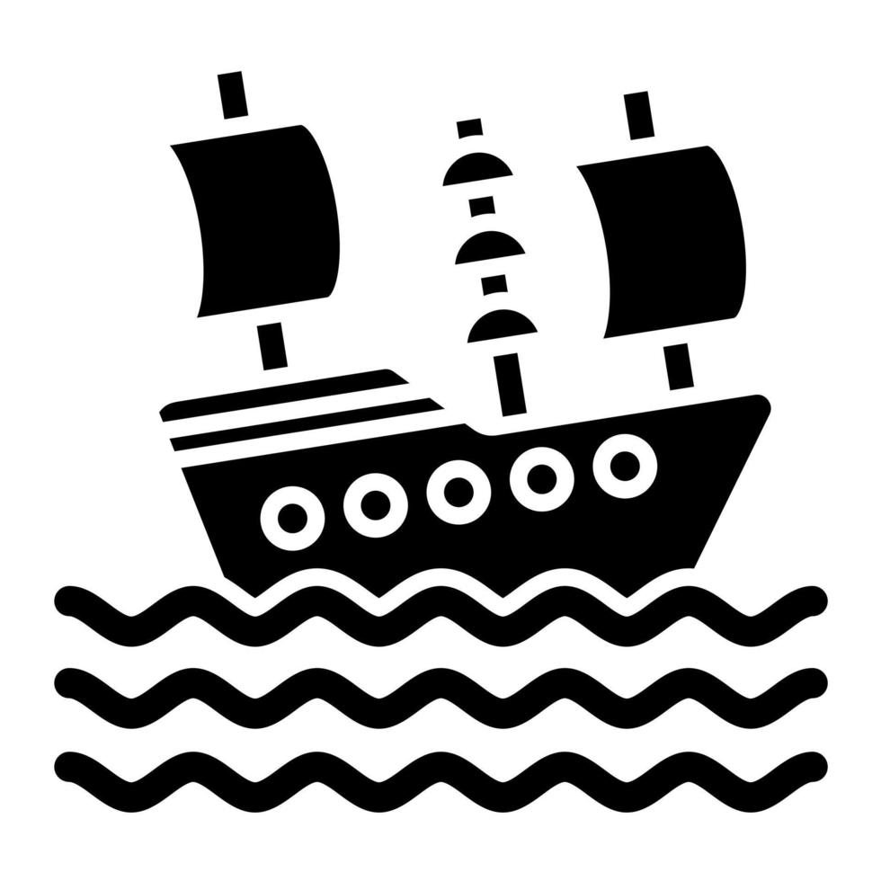 Shipwreck vector icon