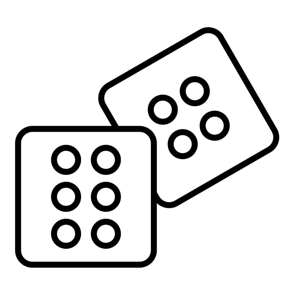 Dice vector icon