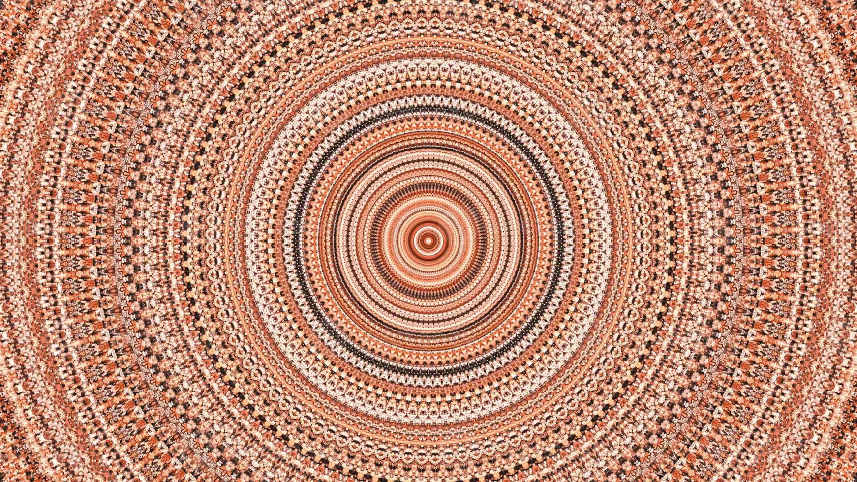 Kaleidoscopic glow multiple circle infinite zoom effect photo