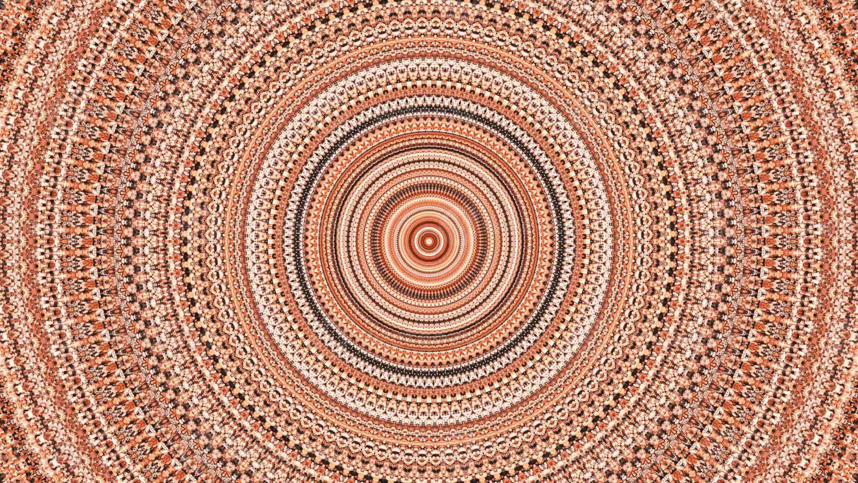 Kaleidoscopic glow multiple circle infinite zoom effect photo