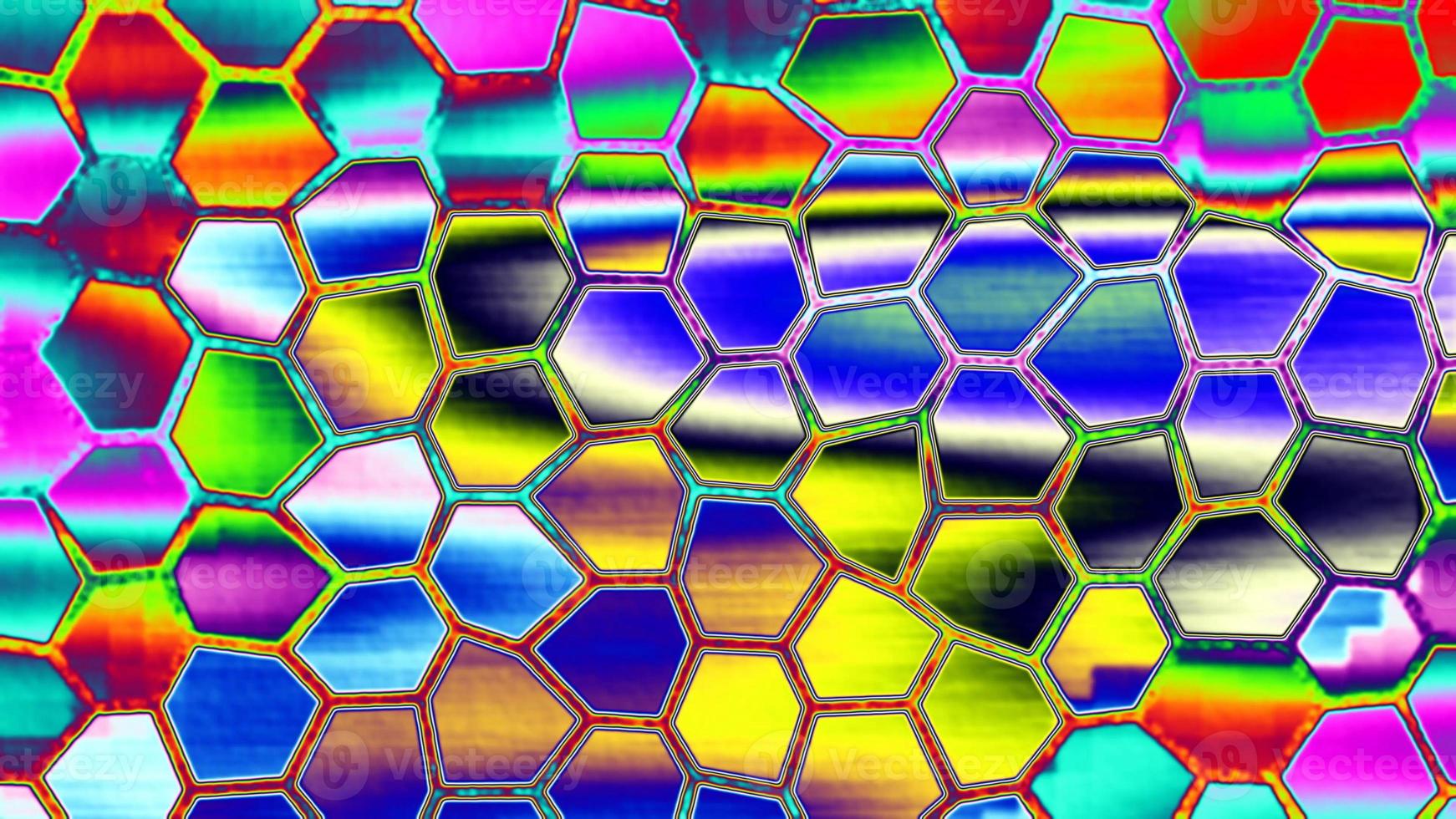 Hexagon shape of colorful gradient background photo