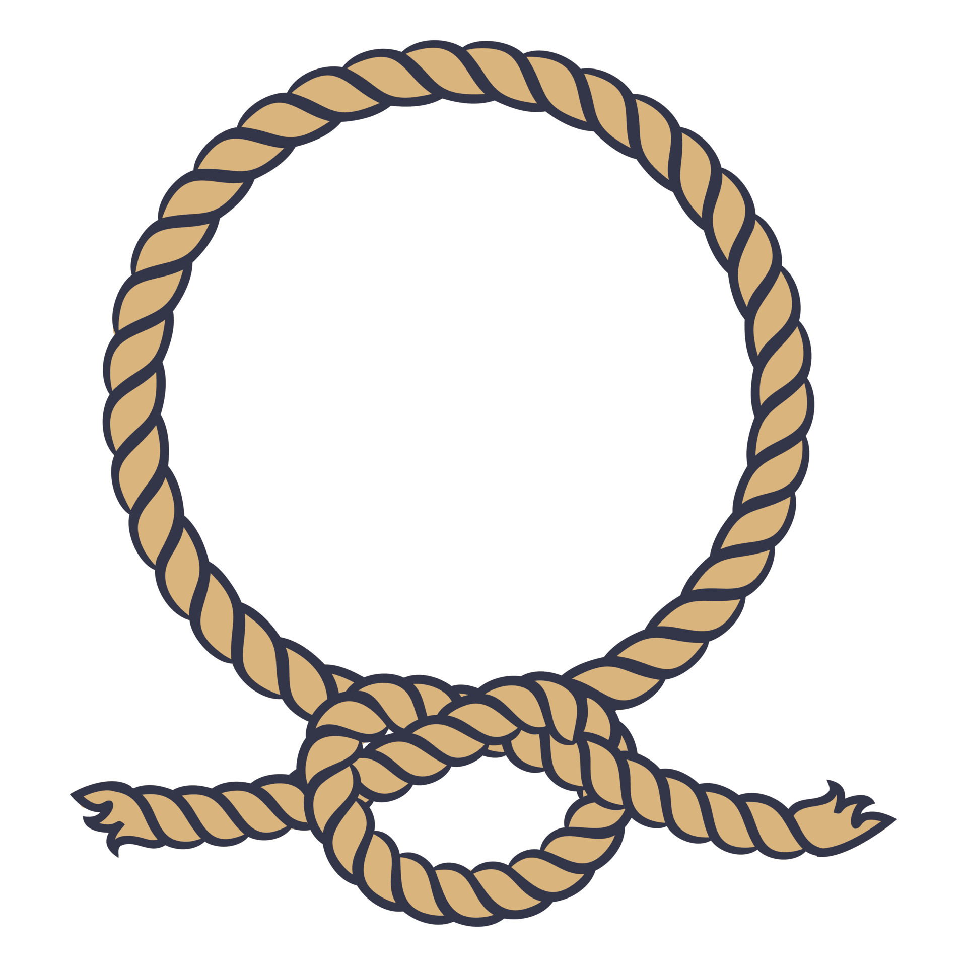 Circular Rope Knot Color Stroke 21648789 Vector Art at Vecteezy