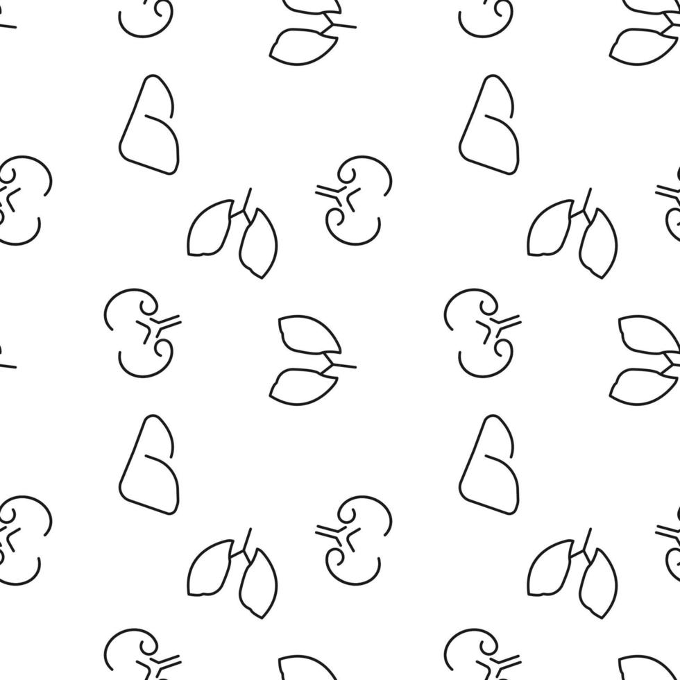 Seamless pattern of kidneys. Suitable for shops, web sites and applications, media, backgrounds vector