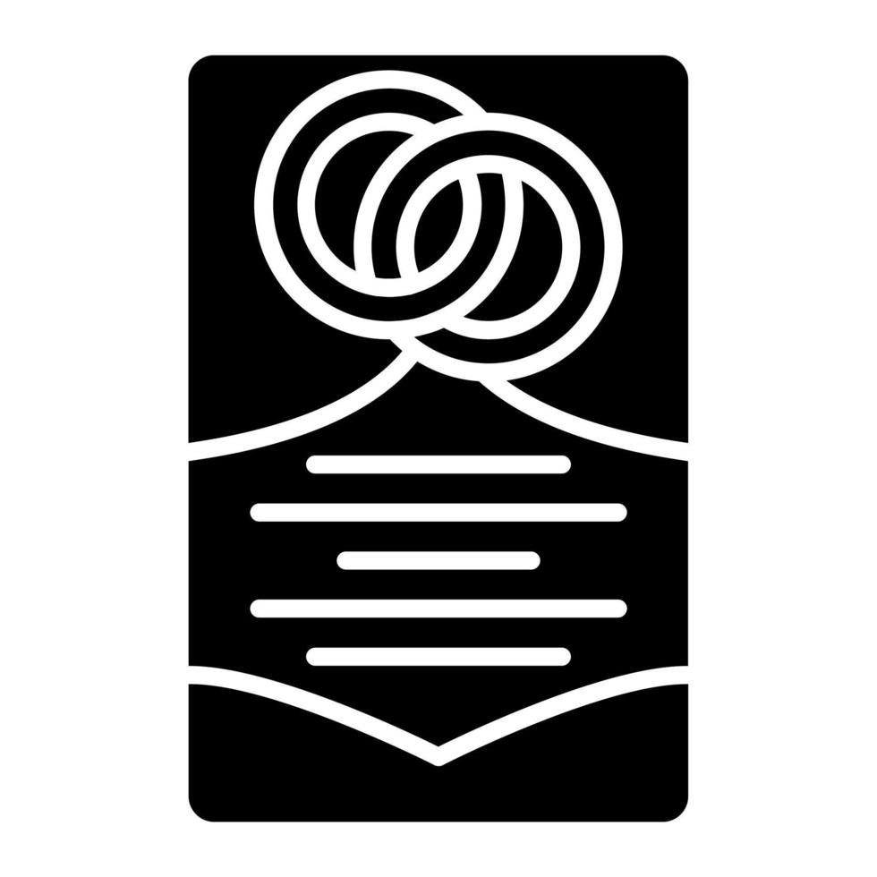 Wedding Card vector icon