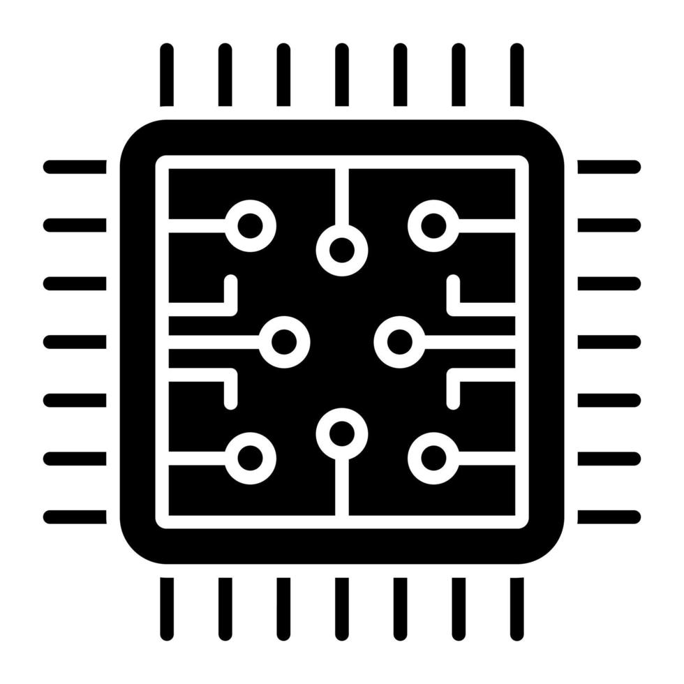 icono de vector de chip