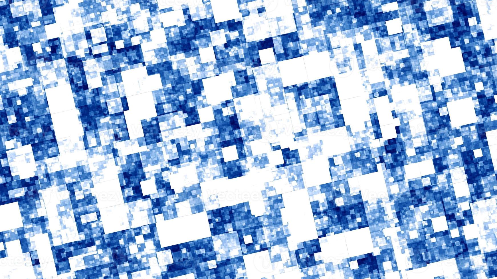 Square pattern cross link in blue and white background photo