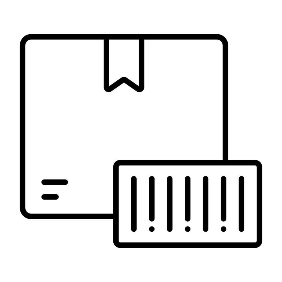 Package Barcode vector icon