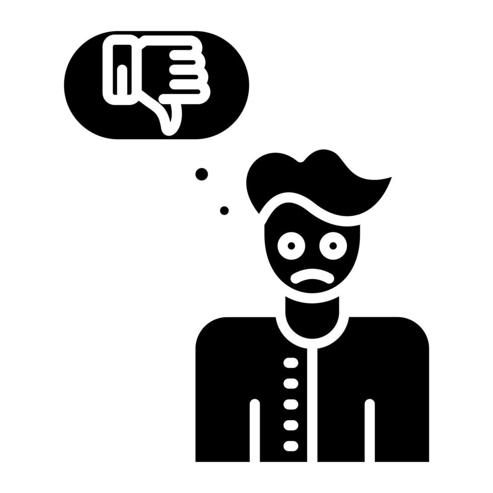 Pessimistic vector icon