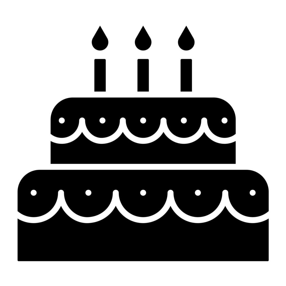 Two Layered Cake vector icon