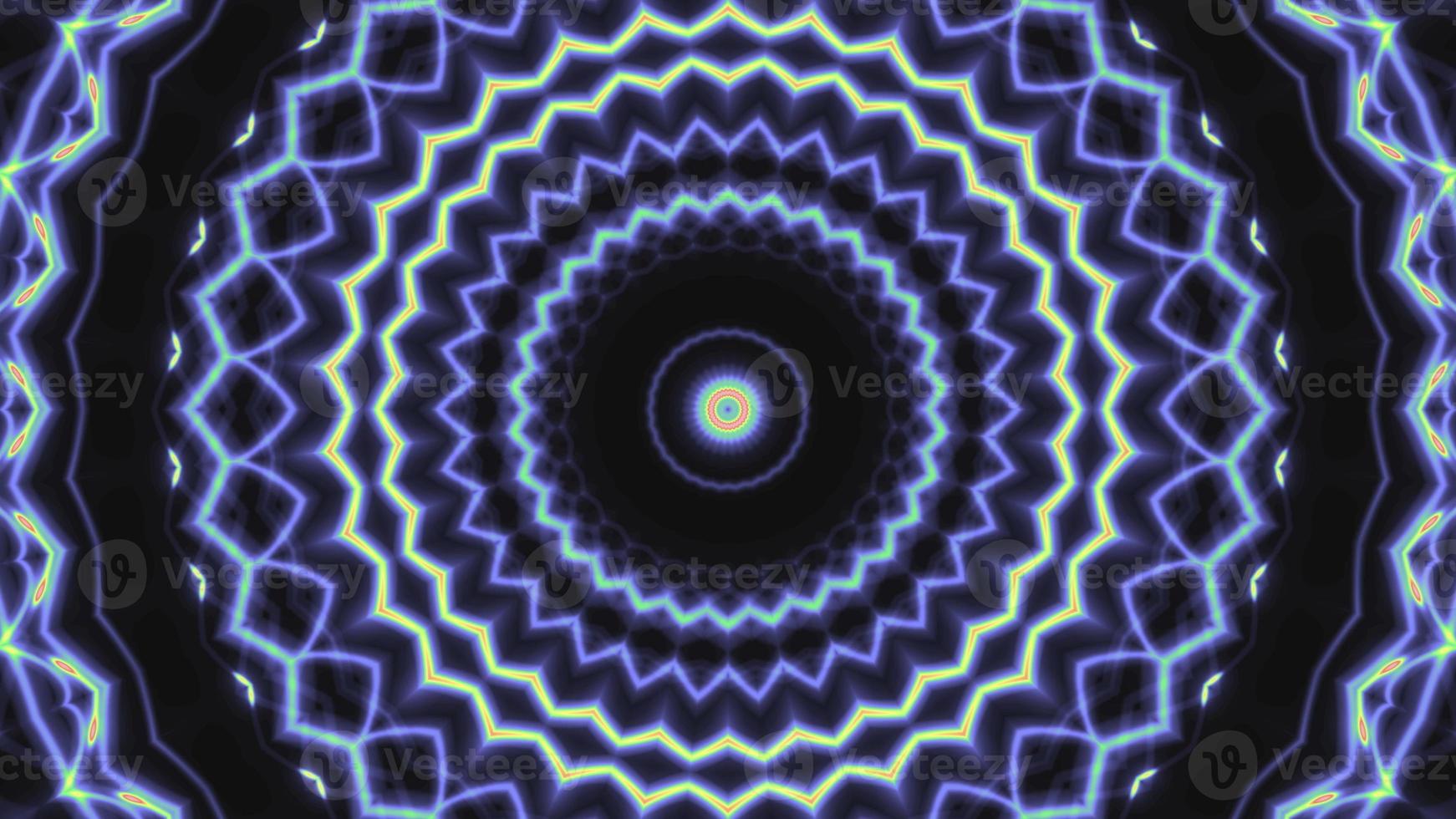Blue kaleidoscope circle abstract background photo