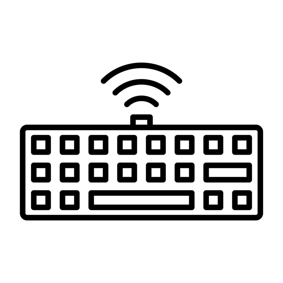Wireless Keyboard vector icon