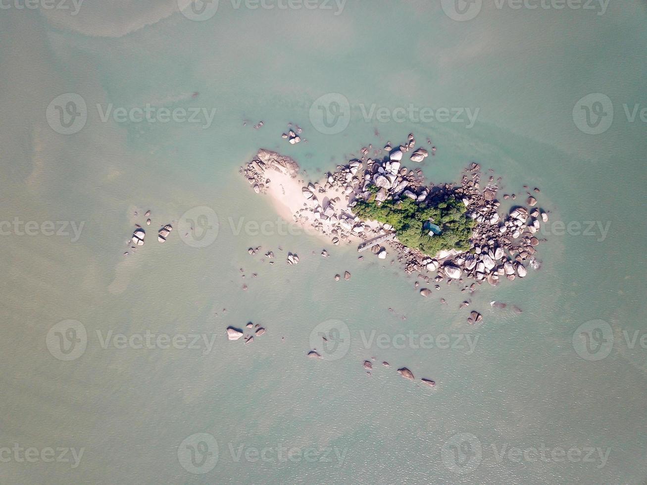 Aerial look down Pulau Tikus photo