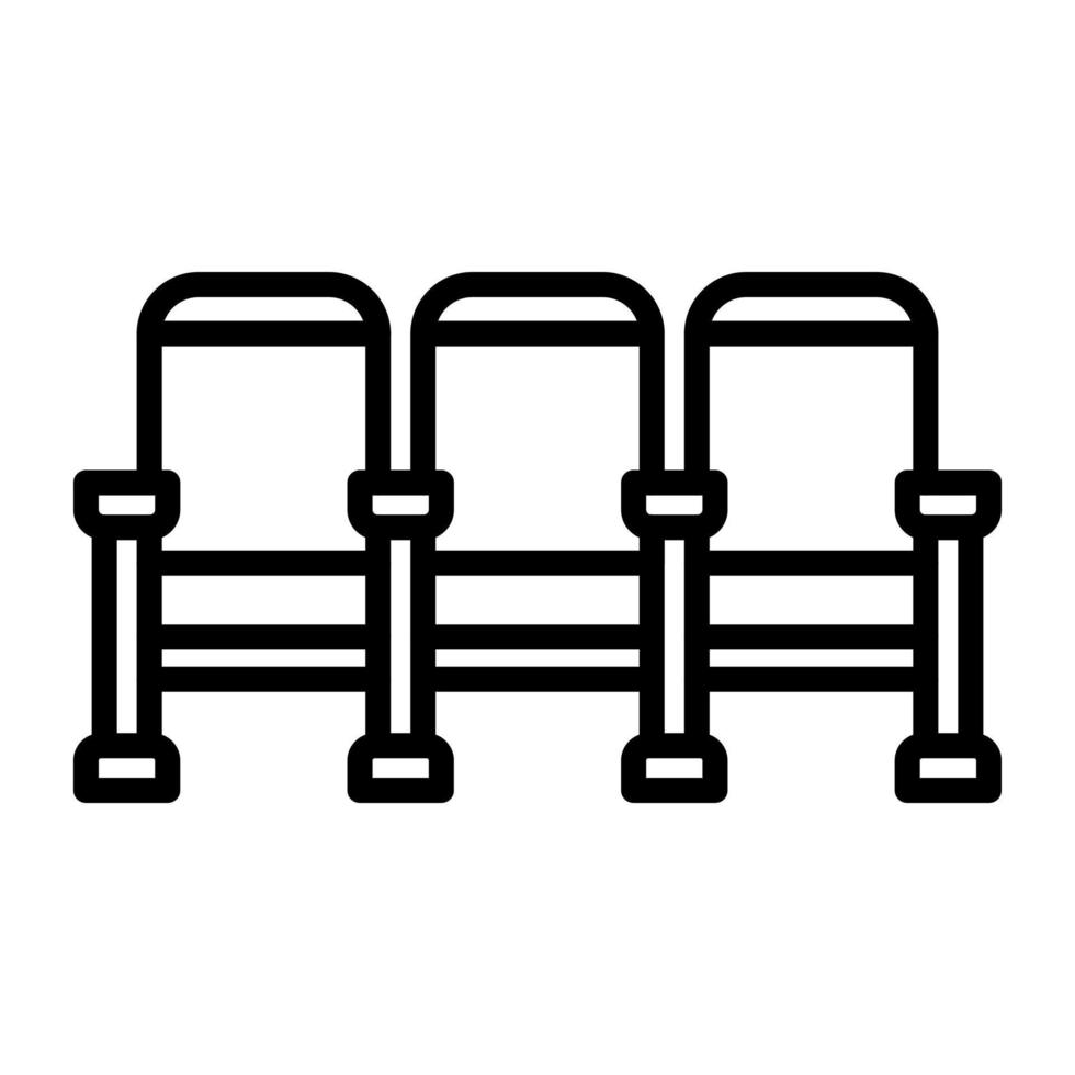 Cinema Chairs vector icon