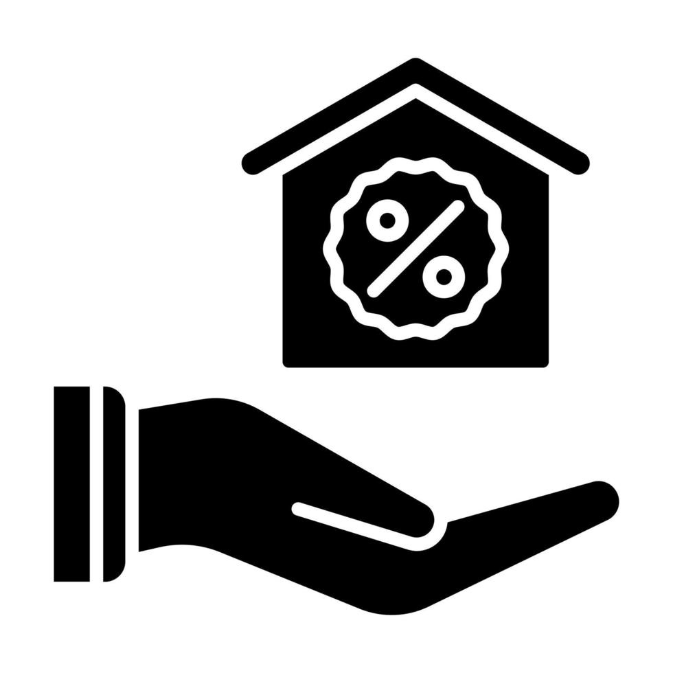 House Discount vector icon