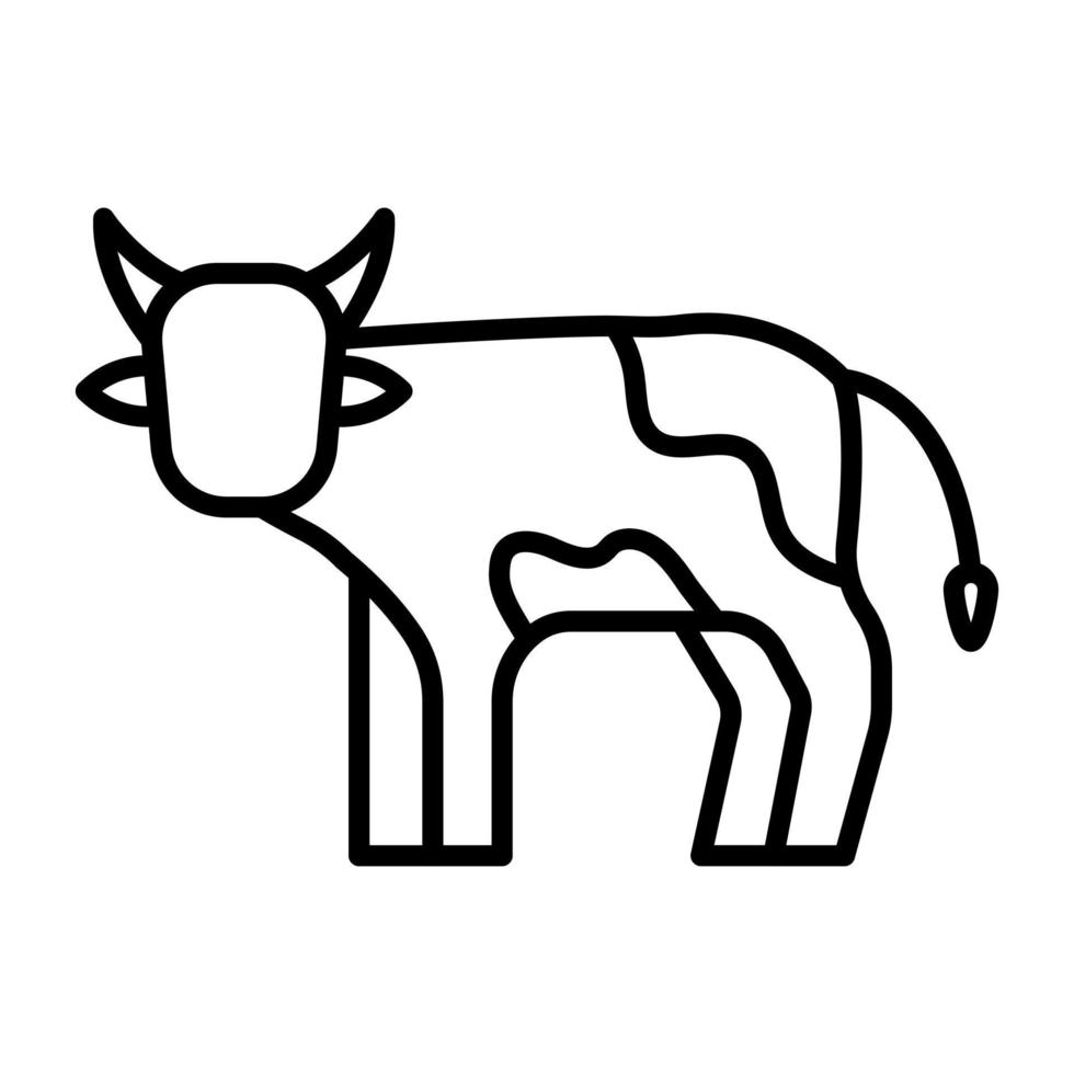 icono de vector de vaca