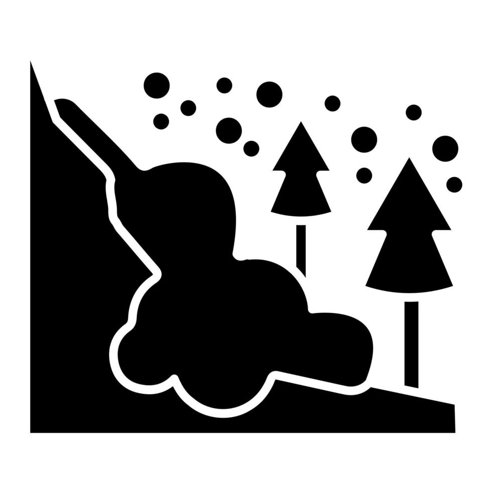 Snow Avalanche vector icon