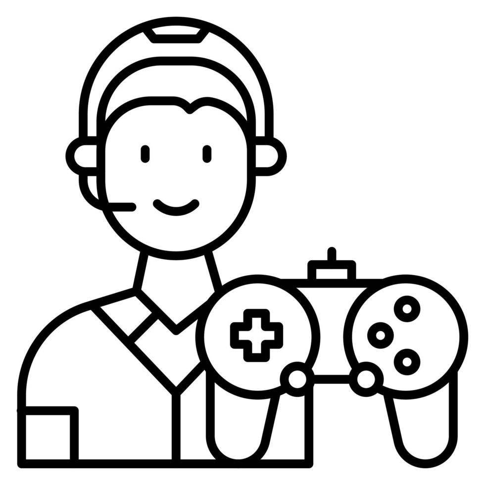 Gamer vector icon