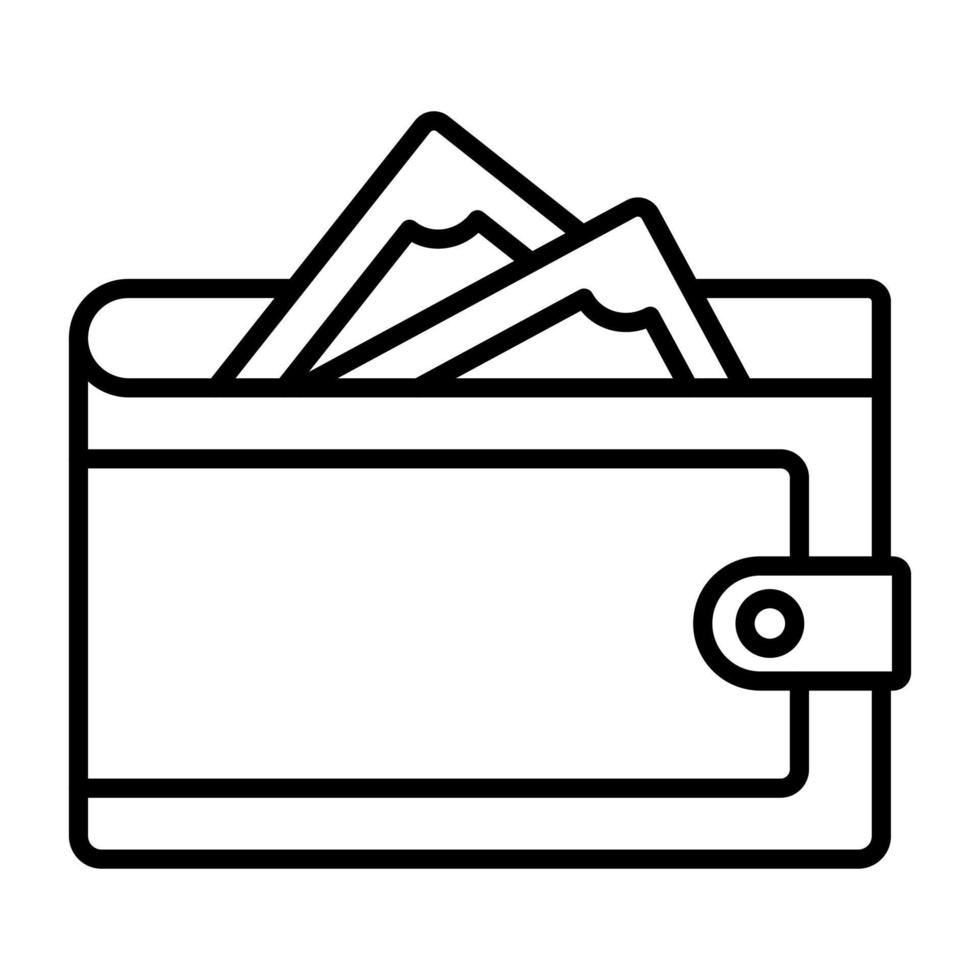 Money in Wallet vector icon