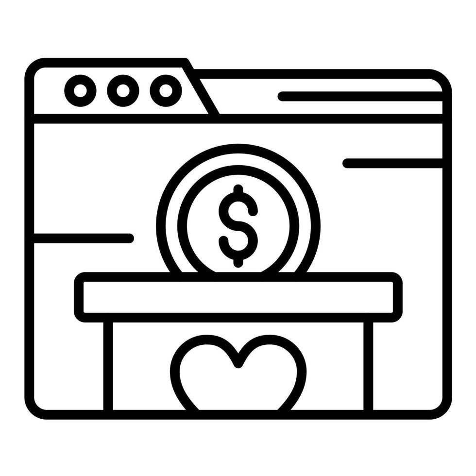 Online Donation vector icon